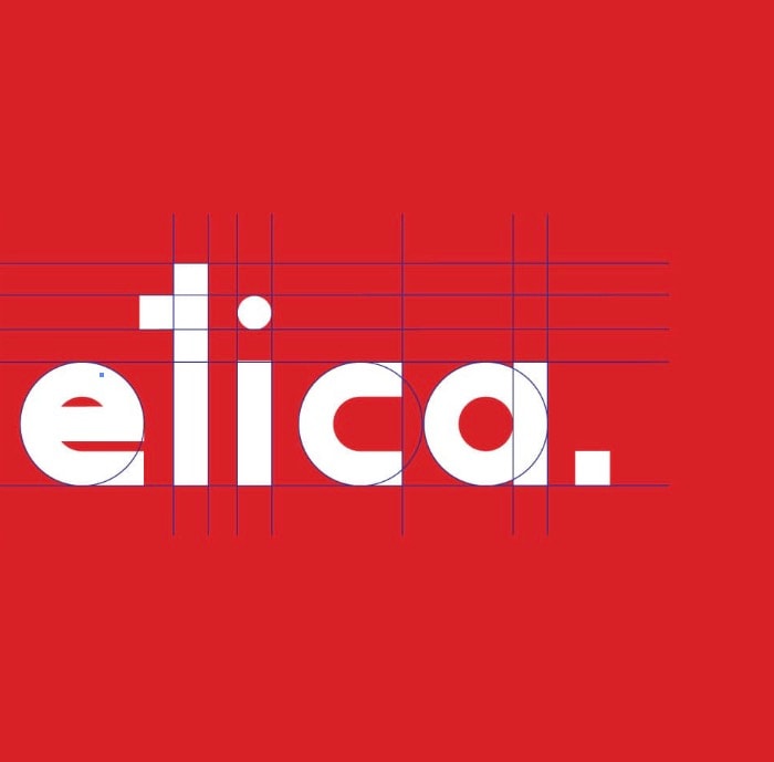 The letters Aa in a typographic diagram